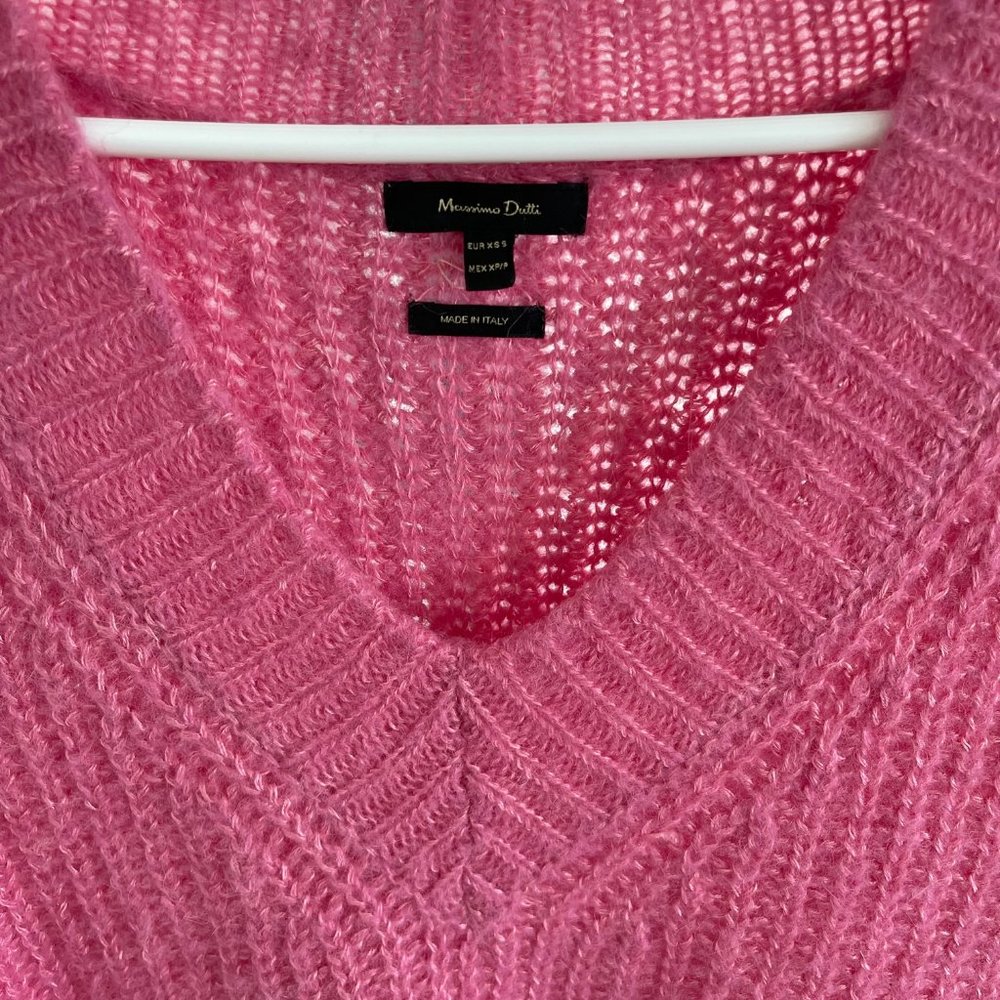 Massimo Dutti - Made in Italy -  Alpaca/ Viscose  Knit  Pink Vest  - Size S -
